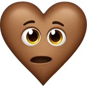 Brown heart sticker