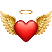 heart with angel wings sticker