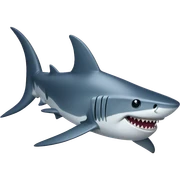 Shark with a top hat sticker