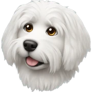 realistic white fur dog sticker