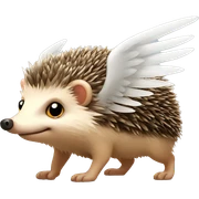 hedgehog with wings  sticker