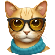 Cat with sunglasses sticker