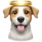 Dog with halo sticker
