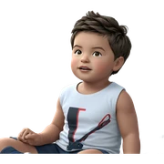 young boy with short hair sticker