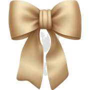 Beige bow sticker