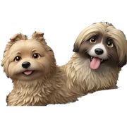playful dog on couch sticker