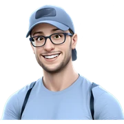 smiling man in hat outdoors sticker