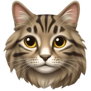 Tabby long hair full body sticker