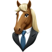 Horse wearing a tie sticker