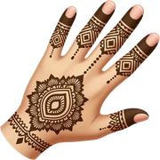 Hand with arab henna design sticker