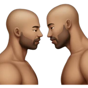 fit men kissing sticker