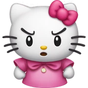 angry hello kitty sticker