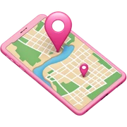 map pink sticker