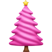 Pink Christmas tree sticker