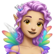 Rainbow fairy sticker