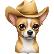 Chihuahua with hat cowboy sticker