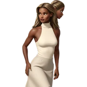 realistic portrait of dark-skinned girl sticker