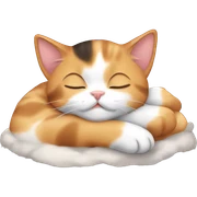 Cute calico kitten sleeping sticker