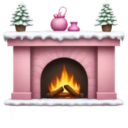 Winter Pink FirePlace sticker