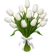 white tulip bouquet  sticker