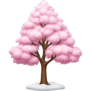 Pink Snowy Tree sticker
