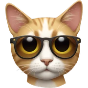 Cat with sunglasses sticker