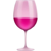 pink glass of wine  sticker