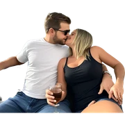 couple enjoying drinks together sticker