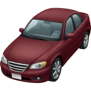 Dark red car sticker