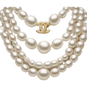 Chanel Three stack Pearl necklace  sticker