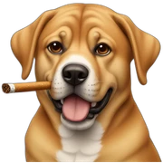 Perro con cigarro sticker