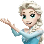 Elsa throwing ice  sticker