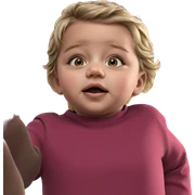 blonde girl looking up sticker