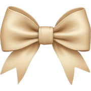 Beige bow sticker