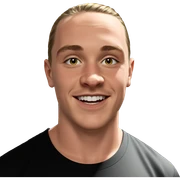 smiling boy in black shirt sticker