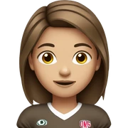 Brown hair girl football sticker