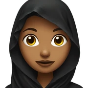 girl in black veil sitting sticker