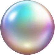 an iridescent pearl sticker