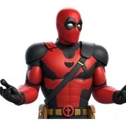 masked superhero with utility belt sticker