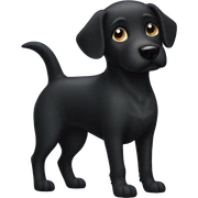Black dog sticker