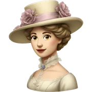 A single elegant victorian Woman’s hat sticker