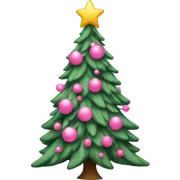 Pink Christmas tree  sticker
