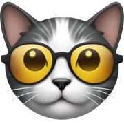 Cat with sunglasses sticker