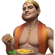 boy with jewelry and food sticker