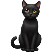 Black cat sticker