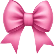 Long pink bow sticker