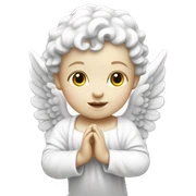  white baby angel statue sticker