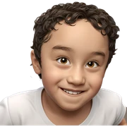 smiling boy in shirt sticker