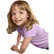 smiling girl portrait in realism sticker