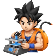Goku avec une imprimante 3d  sticker